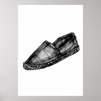 Espadrille Ink Sketch Poster