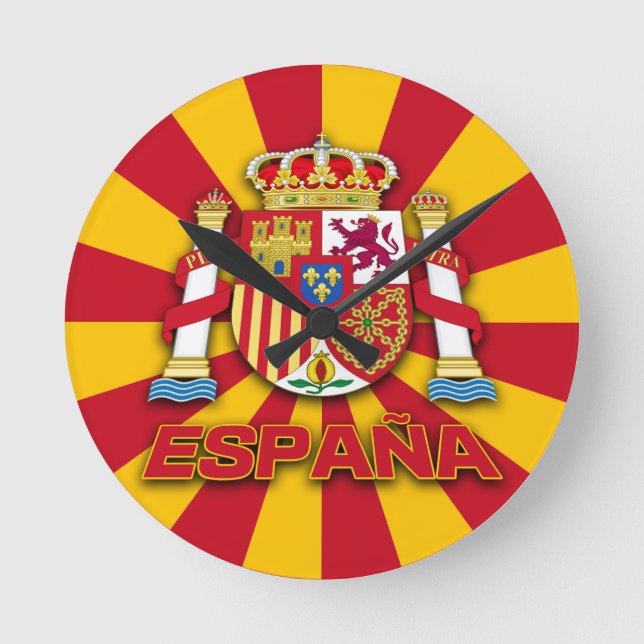 Espana Coat of Arms Round Clock (Front)