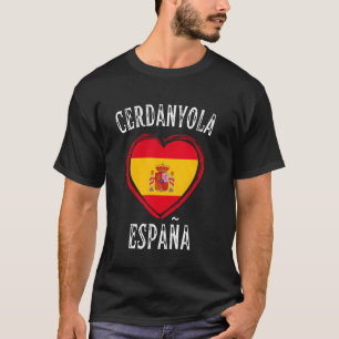 España Flag Heart Cerdanyola Del Valles City T-Shirt