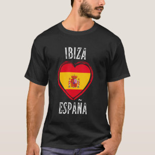 España Flag Heart Ibiza City T-Shirt
