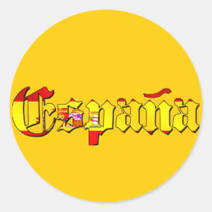 Espana flag logo - flag of Spain España logo Classic Round Sticker