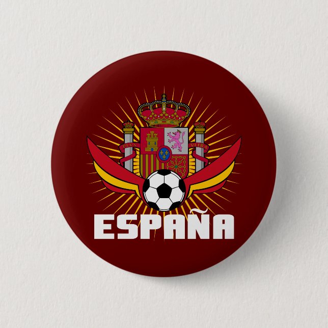 España Soccer 6 Cm Round Badge (Front)