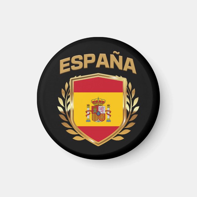 Espana Spain Flag Shield Magnet (Front)