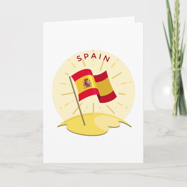 España Spanish Flag Spain Sun Travel Gift Card (Front)