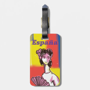 España, spanish holiday poster. luggage tag