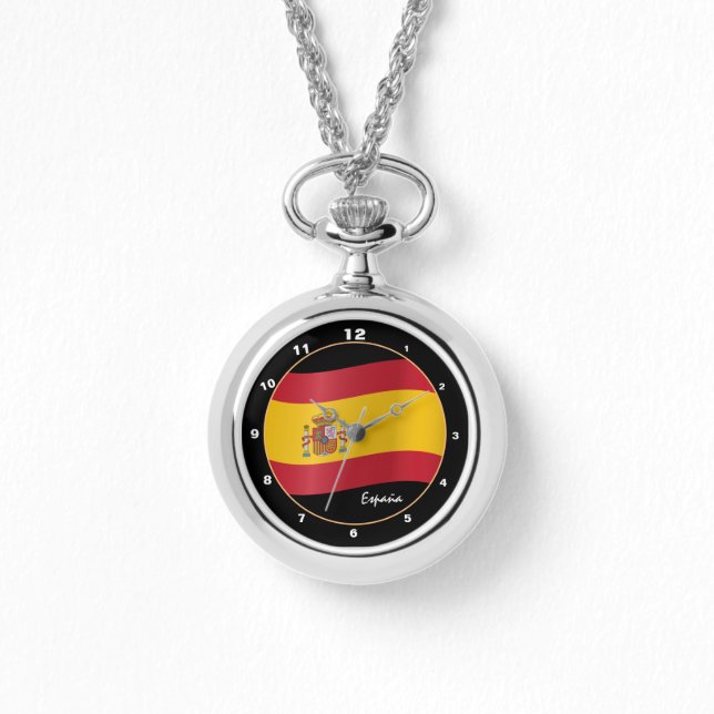 España Time & Spanish Flag / Spain Watch (Front)
