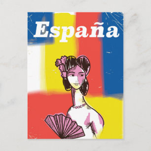 España vintage travel poster postcard