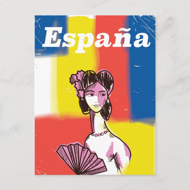 España vintage travel poster postcard (Front)