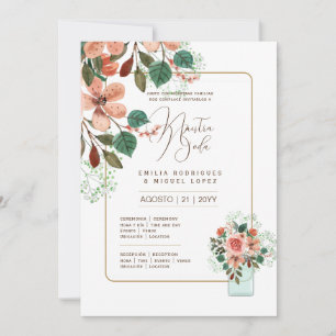 Espanol Invitación de Boda Summer Floral Wedding I Invitation