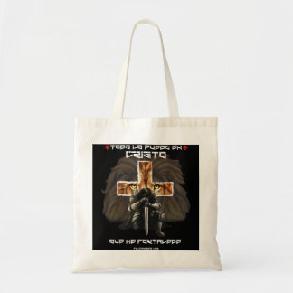 Español Spanish Christian Gifts Cross Lion Filipen Tote Bag