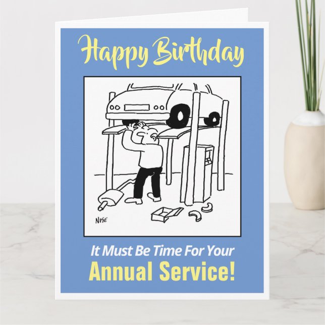 Especially for a Car Mechanic - Happy Birthday Car Card (Front)