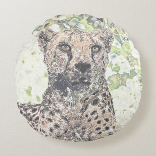 especially for you -cheetah 721-1 round cushion