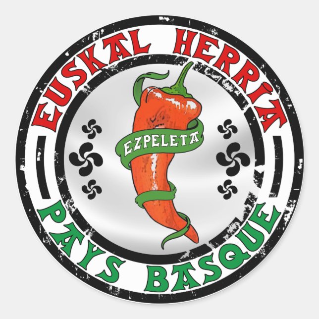 Espelette - Ezpeleta Classic Round Sticker (Front)