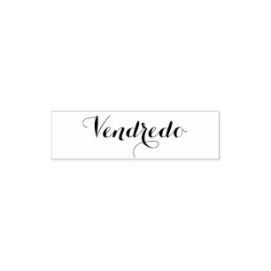 Esperanto: Day of the Week: Vendredo (Friday) Self-inking Stamp