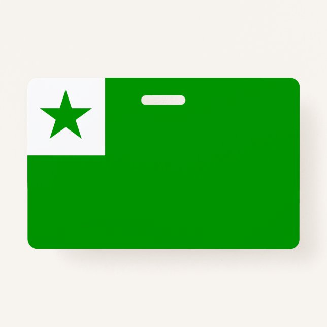 Esperanto flag Badge ID Badge (Front)