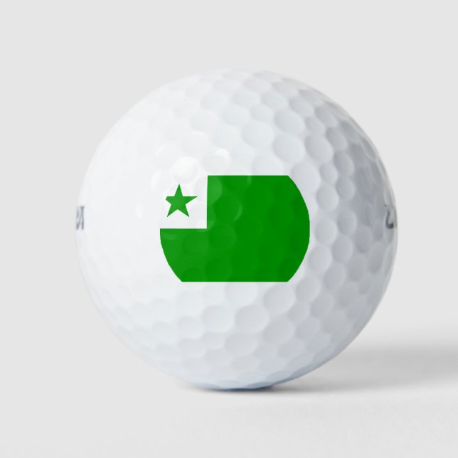Esperanto Flag Golf Balls (Front)