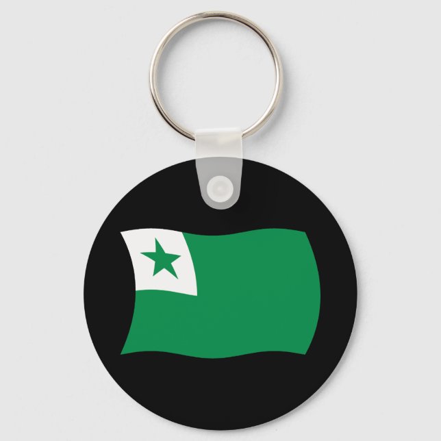 Esperanto Flag Keychain (Front)