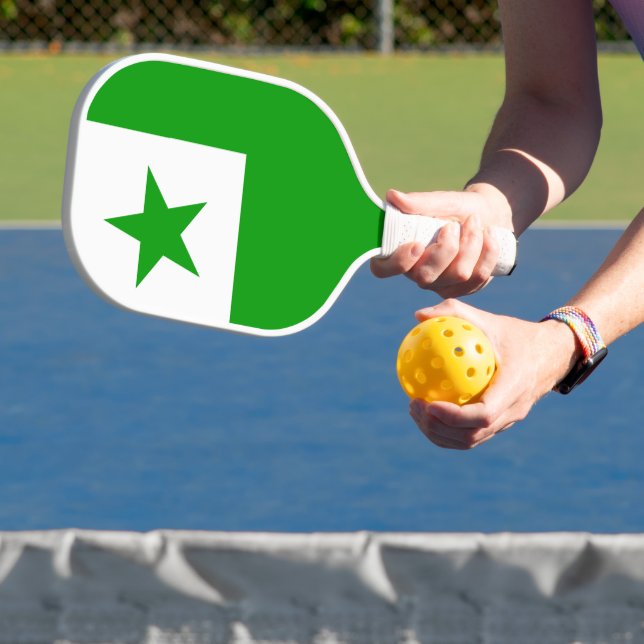 Esperanto Flag Pickleball Paddle (Insitu)