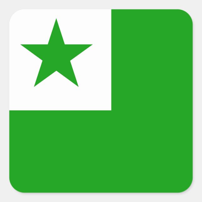 Esperanto Flag Square Sticker (Front)