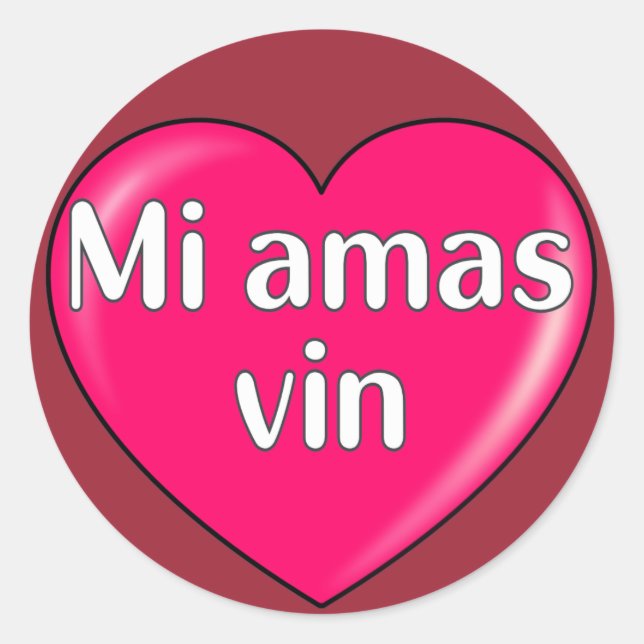 Esperanto – I love you Classic Round Sticker (Front)