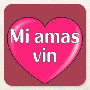 Esperanto – I love you Square Paper Coaster