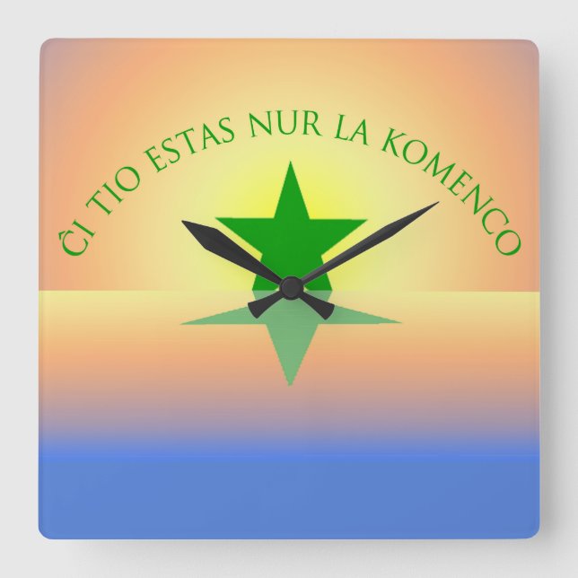 Esperanto: Just the Beginning Wall Clock (Front)