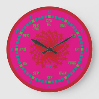 ESPERANTO LANGUAGE BY MASANSER PIXELAT LARGE CLOCK