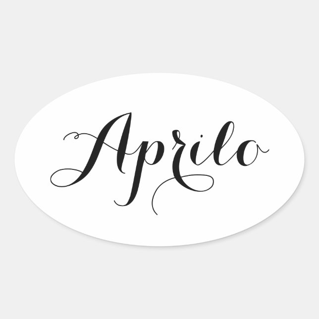 Esperanto Month Stickers - Aprilo (April) (Front)