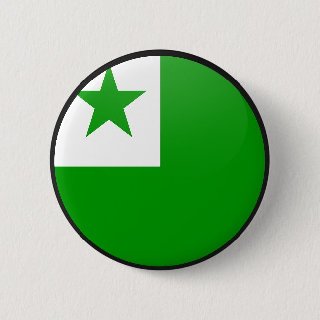 Esperanto quality Flag Circle 6 Cm Round Badge (Front)