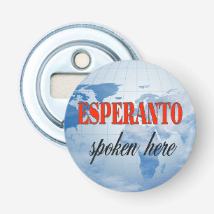 Esperanto spoken here cloudy earth bottle opener