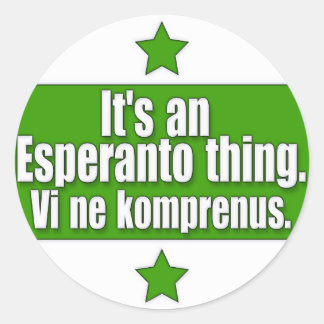 EsperantoThing Classic Round Sticker