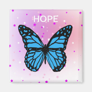 esperanza mariposa azul magnet