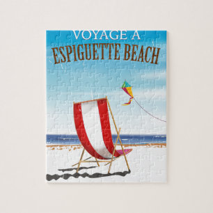 Espiguette Beach France travel poster Jigsaw Puzzle