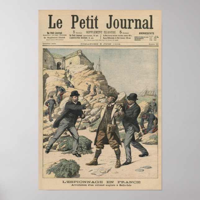 Espionage in France Arrest of an English colonel Poster (Front)