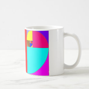 espiral fibonacci coffee mug