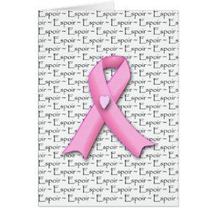 Espoir, Hope for a Breast Cancer Cure in French