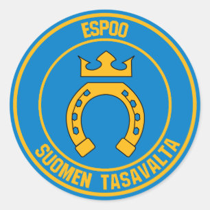 Espoo Round Emblem Classic Round Sticker
