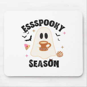 Espooky Season Funny Ghost Groovy Retro Halloween Mouse Pad