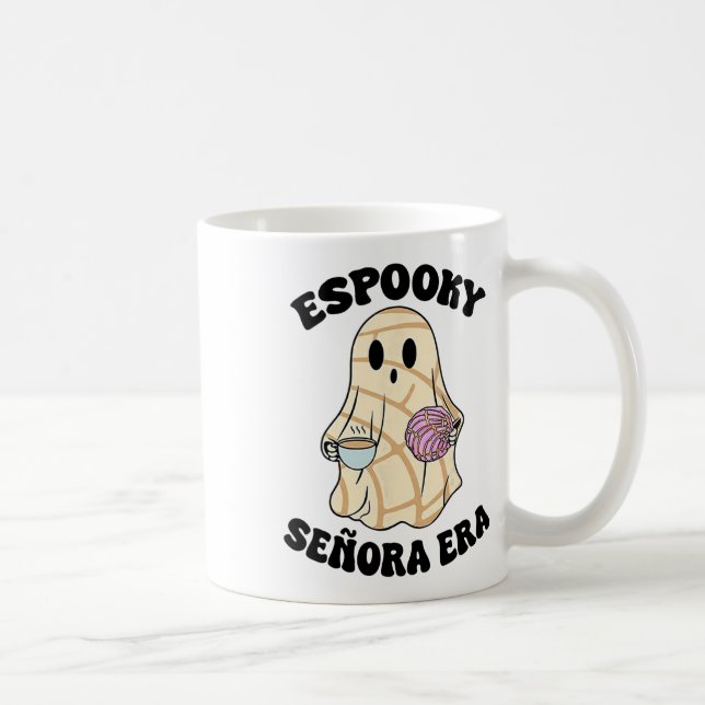 Espooky Senora Era Funny Ghost Mexican Spanish Hal Coffee Mug (Right)