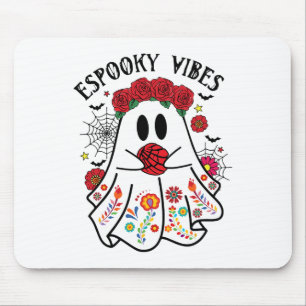 Espooky Vibes Halloween Ghost Mexican Concha Spook Mouse Pad