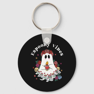 Espooky Vibes Maestra Halloween Spanish Mexican Te Key Ring