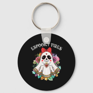 Espooky Vibes Maestra Halloween Spanish Mexican Te Key Ring