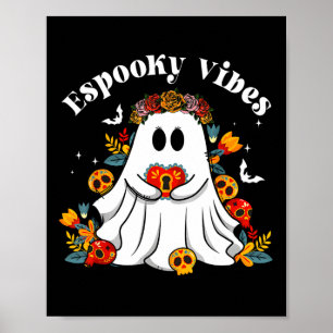 Espooky Vibes Maestra Halloween Spanish Mexican Te Poster