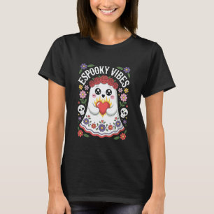 espooky Vibes maestra Halloween Spanish Mexican Te T-Shirt