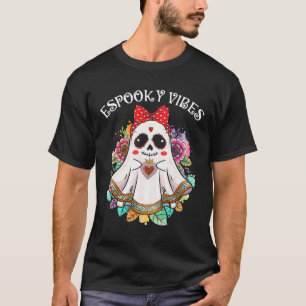 Espooky Vibes Maestra Halloween Spanish Mexican Te T-Shirt