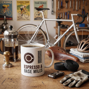 Espresso and Base Miles Cycling Coffee Lover Mug