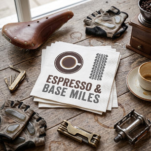 Espresso and Base Miles Cycling Coffee Lover Napkin