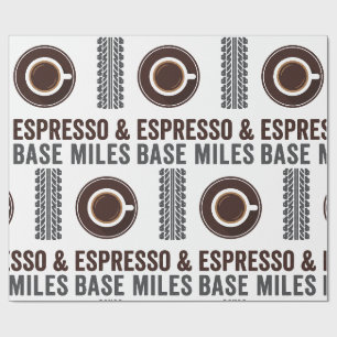 Espresso and Base Miles Cycling Coffee Lover Wrapping Paper