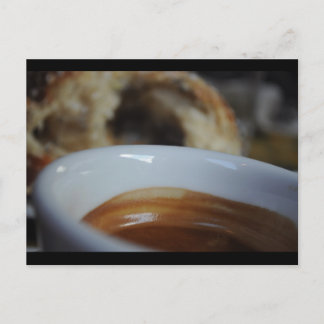 Espresso and Cinnamon-roll Postcard