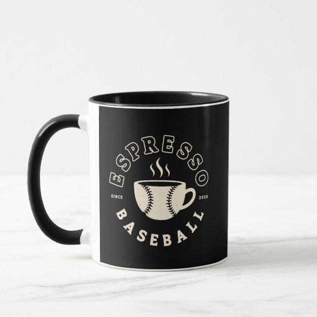 Espresso Baseball Retro Coffee & Tea Mug (Left)